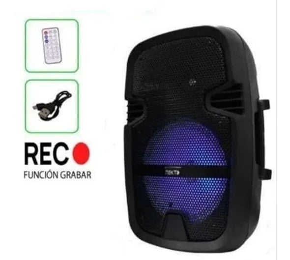 Parlante Cabina De Sonido Profesional Bt + Microfono 6.5' Negro