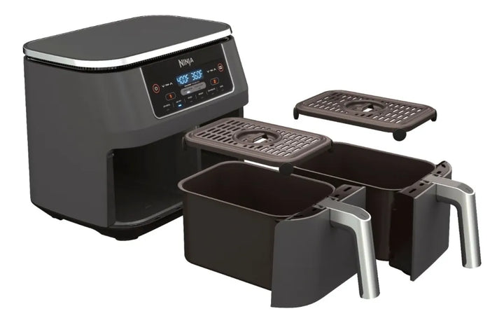 18lb Ninja Dz201 Freidora De Aire Air Fryer 7.6l 6 Funcione Gris Oscuro