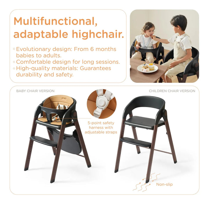 Silla Alta Ajustable Y Plegable Para Bebés Con Bandeja Remov