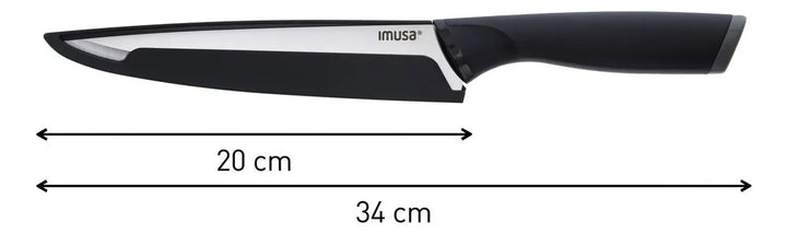 Cuchillo Rebanador 20cm Imusa Talent Acero Inoxidable Color Negro