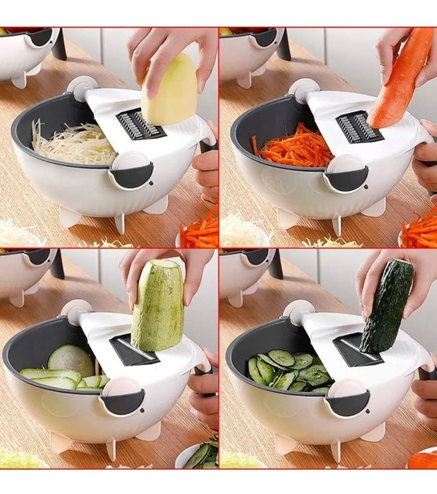 Cortador De Verduras De Cesta Húmeda De Cocina Multifunción