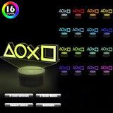 Lámpara Led Botones Play Station Holograma Decoración Regalo Negra