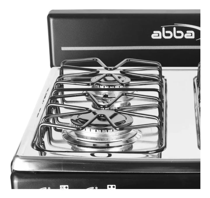 Estufa De Piso Abba 4 Puestos Gas Natural Ab 100-5n N Color Negro