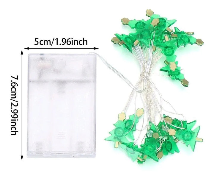 Alambre 20 Led 2m Navidad Micro Hilo Guirnalda Figuras Pilas Dorado