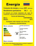 Estufa Sobremesa En Acero Inoxidable Gas Natural 4916 Gris