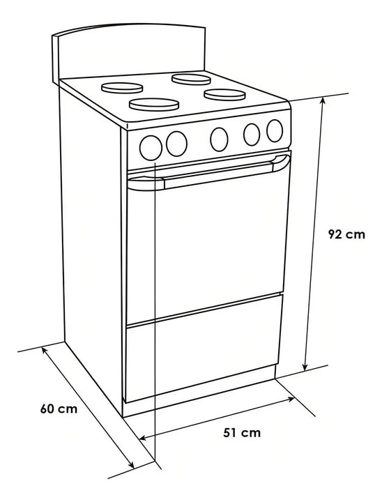 Estufa Con Horno Abba 4 Puestos Gas Propano At 101-1 N Color Negro