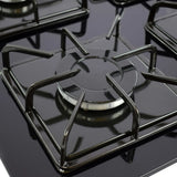 Estufa De Empotrar Vidrio Templado Gas Natural Color Negro