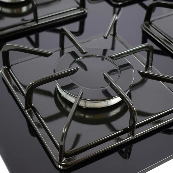 Estufa De Empotrar Vidrio Templado Gas Natural Color Negro