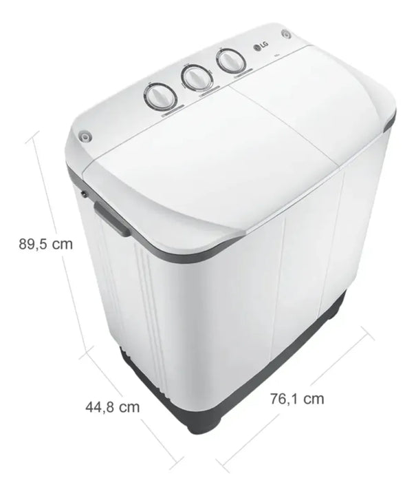 Lavadora Lg Semiautomática Carga Superior 8kg Wp8wmr Blanco