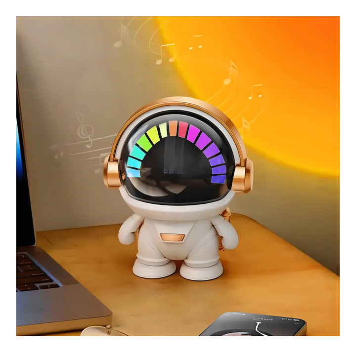 Parlante Bluetooth Astronauta Sound K-29 Luces Bluetooth Color Blanco