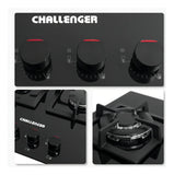 Estufa de Empotrar Vidrio Templado Cuatro Puestos 100 cm Gas Natural