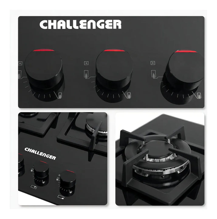 Estufa de Empotrar Vidrio Templado Cuatro Puestos 100 cm Gas Natural