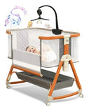 Cuna Colecho Con Juguete Musical, Altura Ajustable Y Almacen