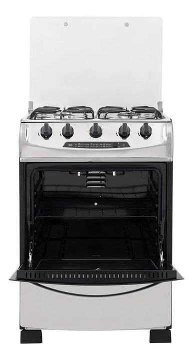 Estufa Orégano Haceb 60 Cms Negra-inox Gas Natural Color Negro/Inox