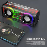 Bocina Portátil Bluetooth 5.0 Rgb 10w 1800mah Altavoces V8 Color Negro
