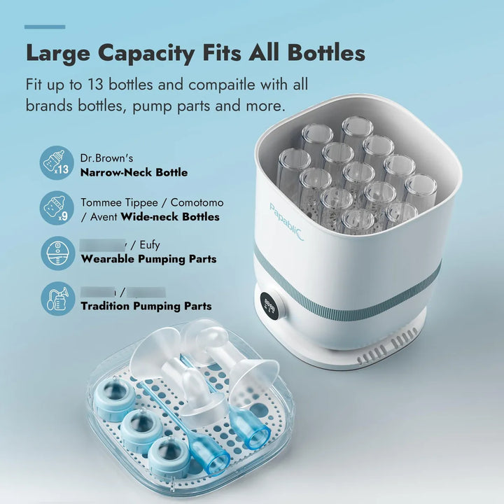 Papablic Esterilizador De Biberones Y Secadora Pro Max 13