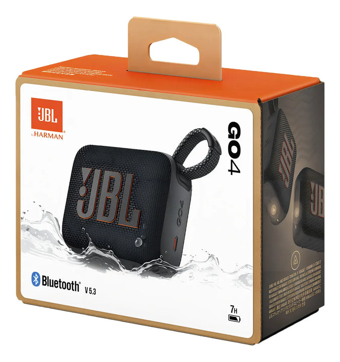 Parlante JBL go4 portátil con bluetooth waterproof negra