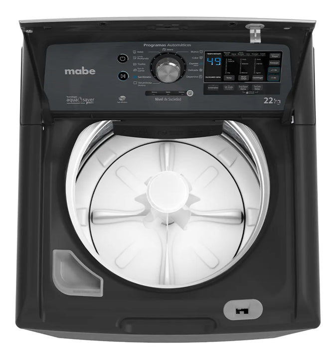 Lavasecadora automática Mabe Lavado hasta 22kg color diamond gray