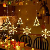 Cortina De Luces Navideñas Led 192, Cálidas, Impermeables, 8