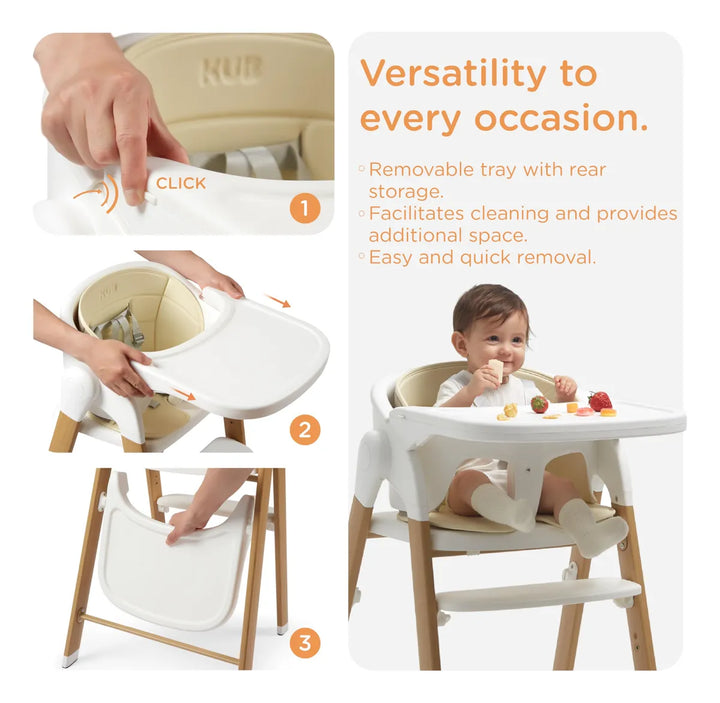 Silla Alta Para Bebés Y Niños Ajustable Y Fácil De Limpiar