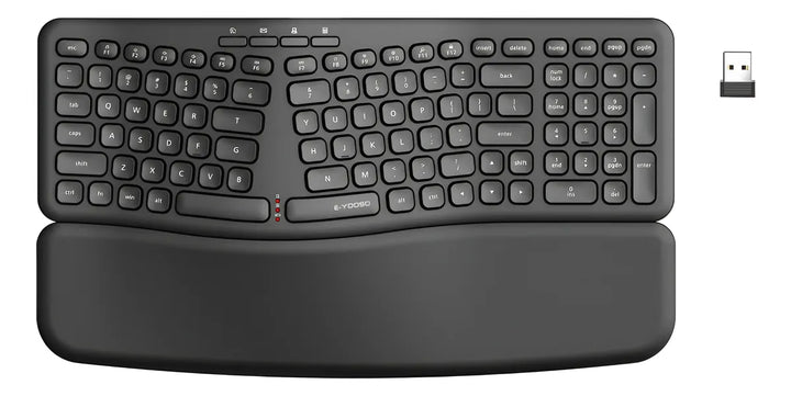 Teclado Inalambrico Ergonomico E-yooso K757 Con Reposamuñeca Negro Inglés