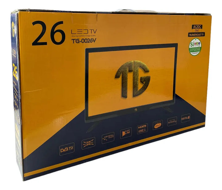 Televisor Tiger 26 Led: Hd, Diseño Pantalla Cristal