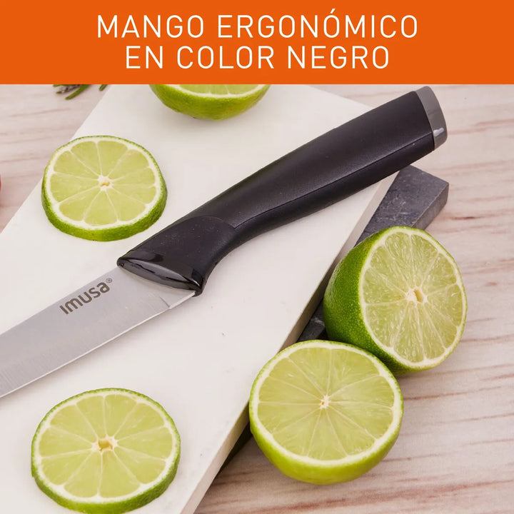 Cuchillo Multiusos 12cm Imusa Talent Acero Inoxidable Color Negro