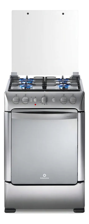 Estufa De Piso Indurama Granada 24 4 Puestos Grill Color Gris