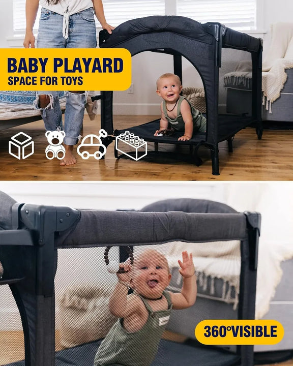 Cuna 4 En 1 Para Bebé Con Cambiador Y Moisés Bedside