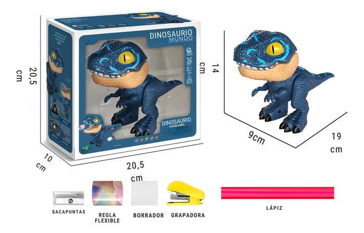 Kit Utiles Escolares Infantil Dinosaurio Sacapuntas Regla Borrador Lápiz Juguete Educativo Set Creativo Papelería Para Niños Regalo Divertido Regreso A Clases Accesorios Escolares Niño Niña Juguete