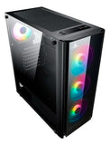 Chasis Gabinete Iceberg Crystal G9 Atx - 4 Ventiladores Rgb Color Negro