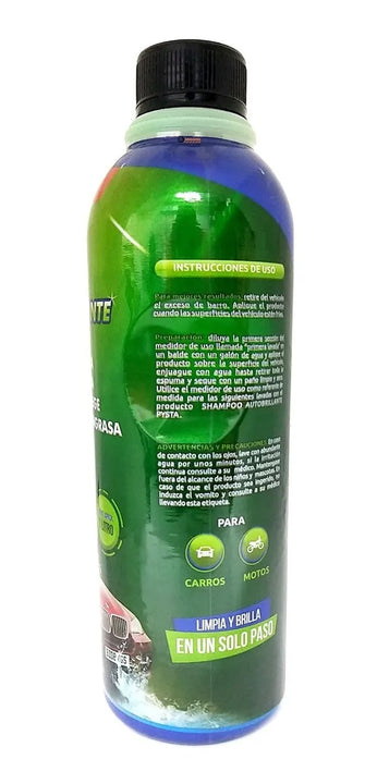 1 Litro De Shampoo/jabon Proteccion Uv Universal Moto/carro