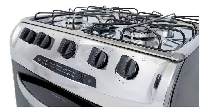 Estufa Orégano Haceb 60 Cms Negra-inox Gas Natural Color Negro/Inox