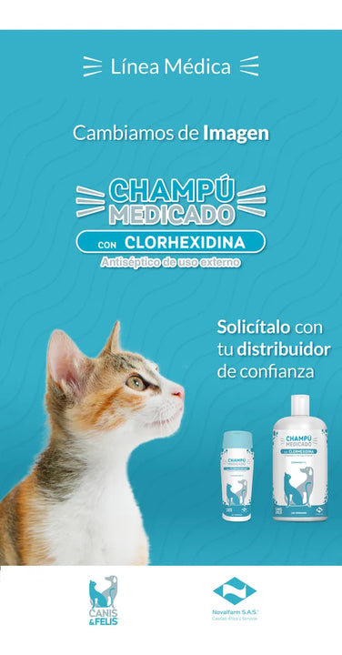 Champu - Shampoo Medicado Para Perros Y Gatos 1 Litro Notas De Fragancia A Lavanda Y A Bebé