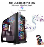 Musetex Gaming Pc Chasis Con 6 Ventiladores Led Argb 120mm