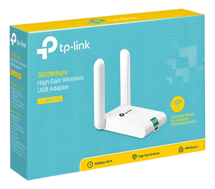 Adaptador USB Wi-Fi TP-Link TL-WN822n - 300 Mbps - 2 antenas