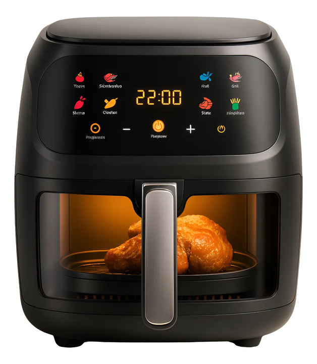 Freidora Olla Aire Caliente Sin Aceite Air Fryer 10 Litros Negro