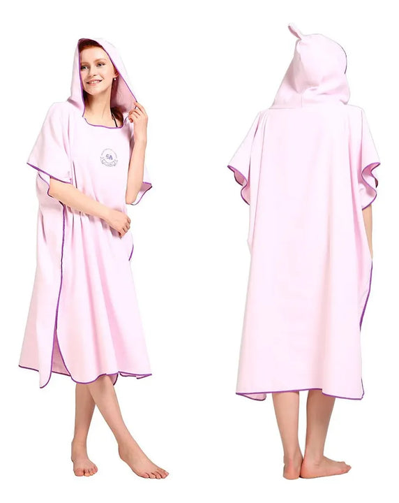 Microfibra Cambiadora De Poncho Con Capucha.