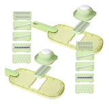 Combo X2: Pelador Y Rallador Verduras Protector 6en1 Chefmas Verde