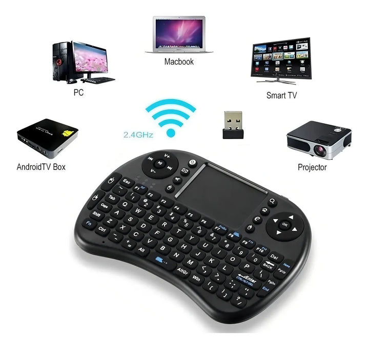 Teclado Airmouse Inalambrico Smart Tv Color del teclado Negro