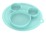 Plato Silicona Bebe Antideslizante Libre Bpa Color Turquesa