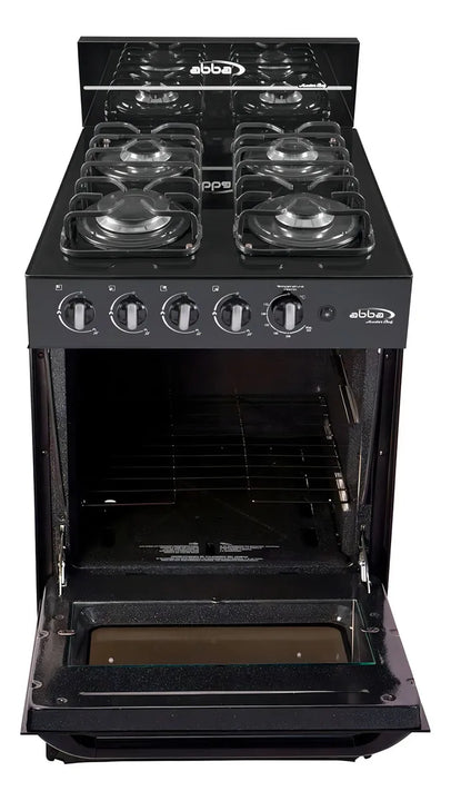 Estufa De Piso Con Horno Abba 4 Pts Gn Ag101-5n Negro