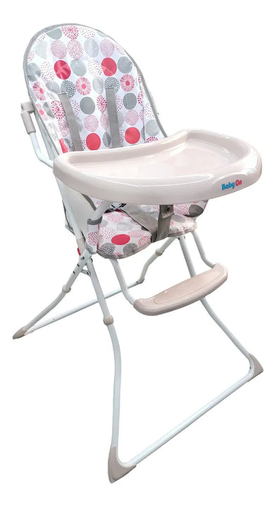 Silla Comedor Bebe Niño + Plato Y Cubiertos En Silicona Color Rosa