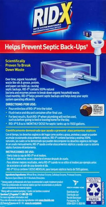 Tratamiento Séptico Rid-x En Polvo, 1 Mes, 9 8 Oz