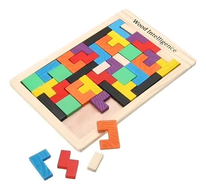 Cubeta Toys Tetris Juego Mesa Didactico Rompecabezas En Madera 40 Piezas