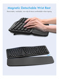 Teclado Inalambrico Ergonomico E-yooso K757 Con Reposamuñeca Negro Inglés