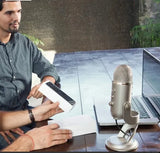 Micrófono Blue Yeti Condensador Omnidireccional color silverS