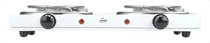 Estufa Eléctrica 2 Puestos 1000w Cada Puesto Color Blanco