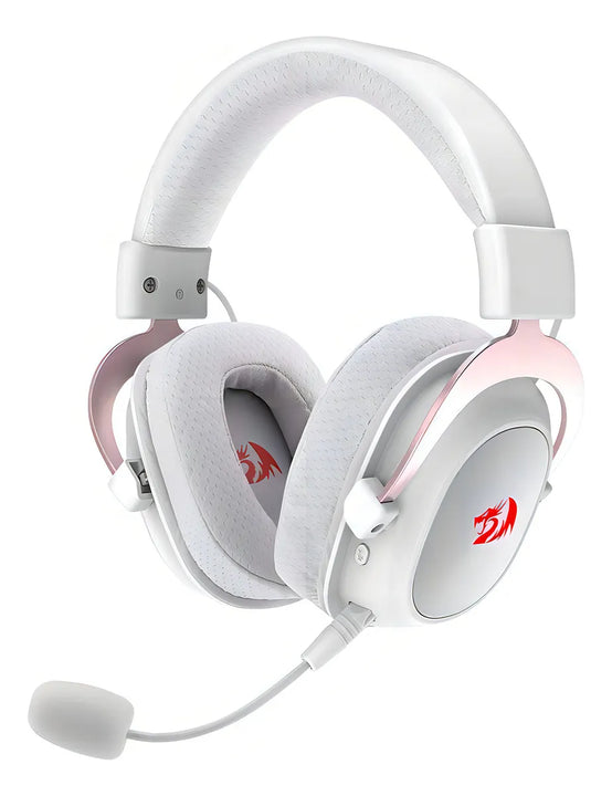 Auriculares inalámbricos para juegos Redragon Zeus Pro, 2,4 GHz, 7.1 Rgb, blancos