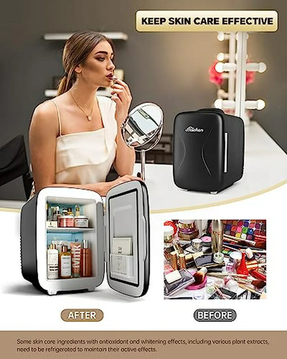 Mini Nevera Beichen [mejorada], 4l/6 Latas, Enfriamiento Ráp